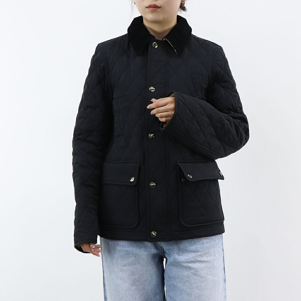 【新品】バーバリー BURBERRY アウター ジャケット・ブルゾン レディース ブラック キルティング コーデュロイ 無地 ショートジャケット 8096917｜BOUJETOI（ブージュトワ）