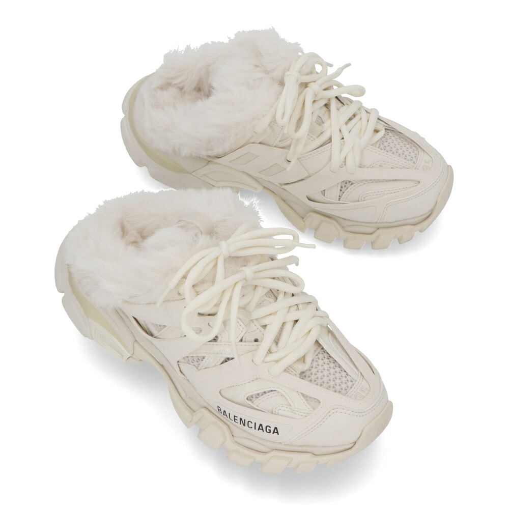 【新品】バレンシアガ BALENCIAGA シューズ レディース ライトベージュ ラバー メッシュ TRACK ファー ミュール 688676 W3CQ8｜LE CHIEN 49,380円