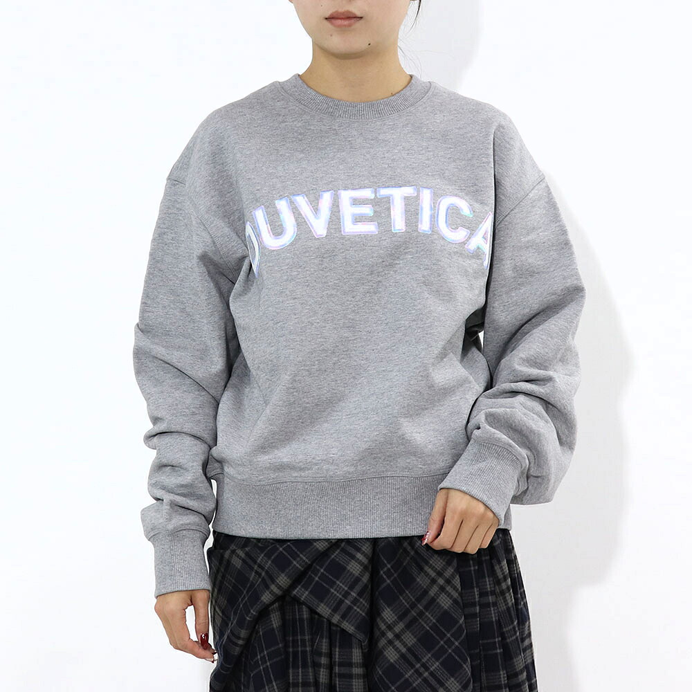 【新品】デュベティカ DUVETICA トップス スウェット・トレーナー レディース グレー ロゴ クロップド丈 VDMT00314|LE CHIEN
