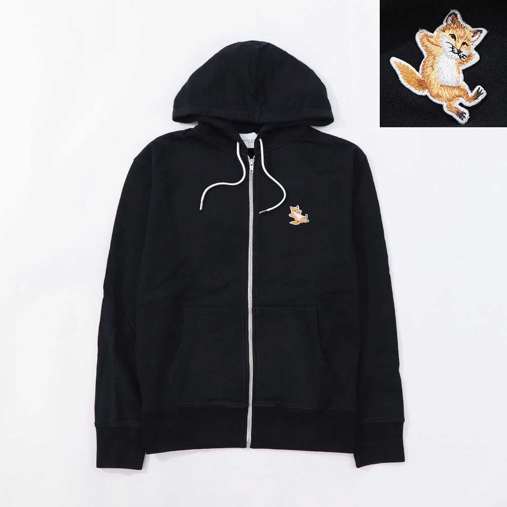 【新品】メゾン キツネ MAISON KITSUNE トップス スウェット・パーカー ユニセックス CHILLAX FOX グレー ブラック ネイビー コットン メンズ レディース ワンポイント 刺繍 ジップアップ IU00353KM0001 23,714円