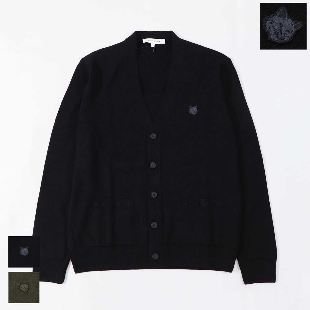 楽天市場】MAISON KITSUNE メゾン キツネ カーディガン ワインレッド M