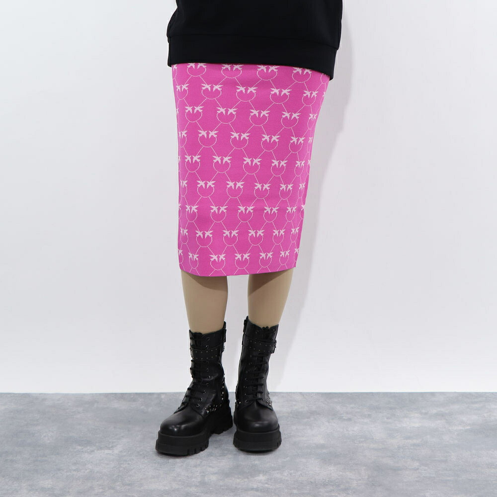 【新品】ピンコ PINKO ボトムス スカート レディース ピンク タイトスカート ミディアム丈 ロゴ 100211-A0IS