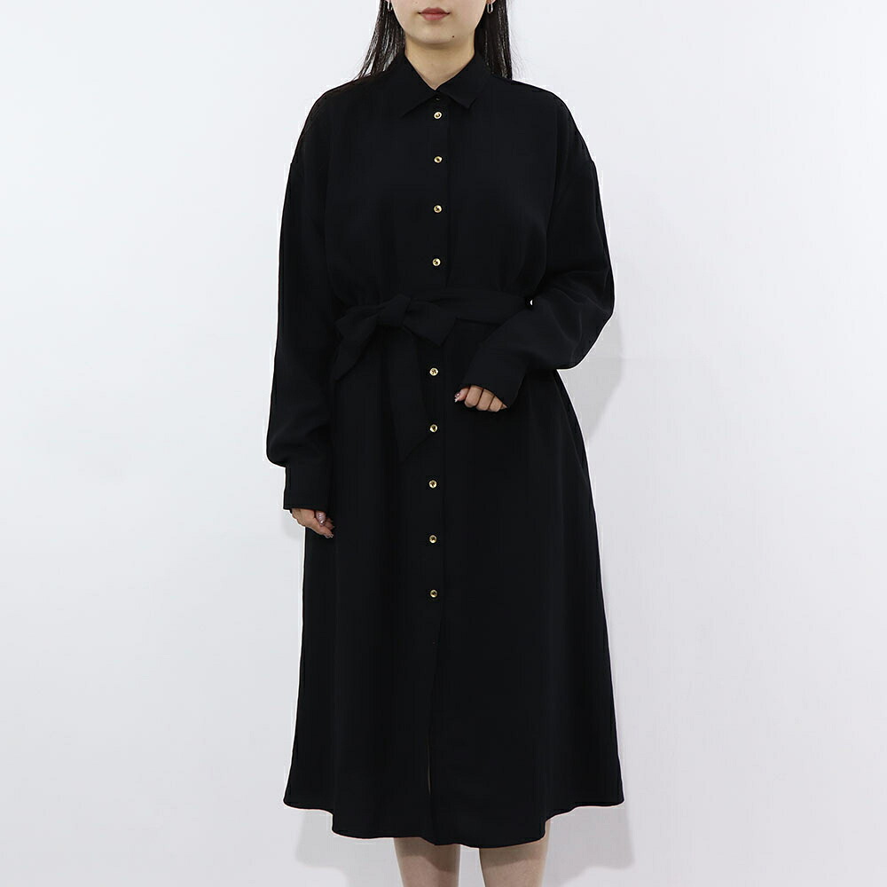 【新品】ピンコ PINKO ワンピース レディース ブラック 無地 シンプル シャツワンピース 1G15Y5-8270