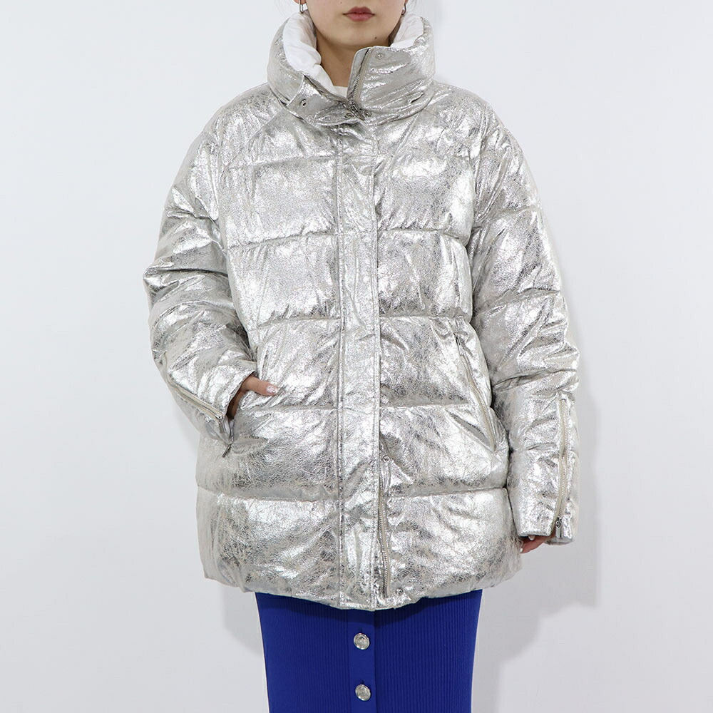 【新品】ピンコ PINKO アウター ジャケット・ブルゾン レディース ゴールド シルバー 中綿ジャケット メタリック 1G17Z5-A03G