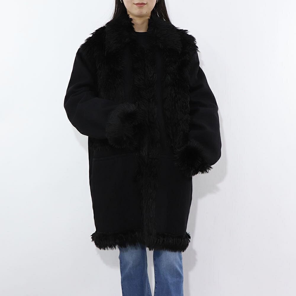 【新品】ピンコ PINKO アウター コート レディース ブラック ロングコート ファー 1J10JB-Y6GS｜LE CHIEN