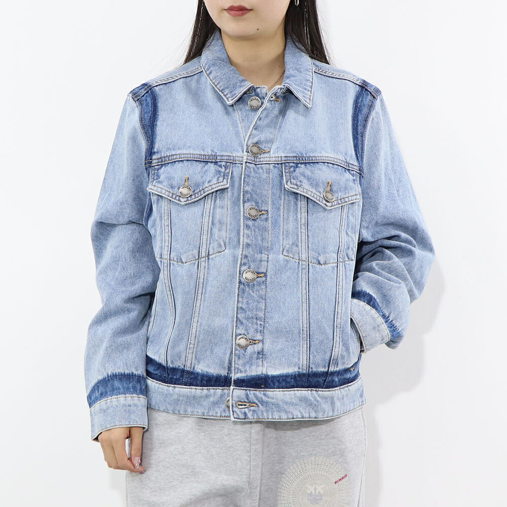 【新品】ピンコ PINKO アウター ジャケット・ブルゾン レディース ブルー デニムジャケット Gジャン 加工 オーバーサイズ 1J10XK-Y83Q