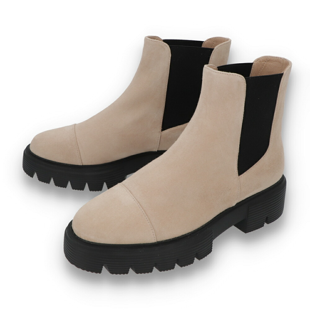 【新品】スチュアート ワイツマン STUART WEITZMAN シューズ ブーツ レディース ベージュ スエード サイドゴアブーツ 厚底ブーツ ショートブーツ SH280｜LE CHIEN