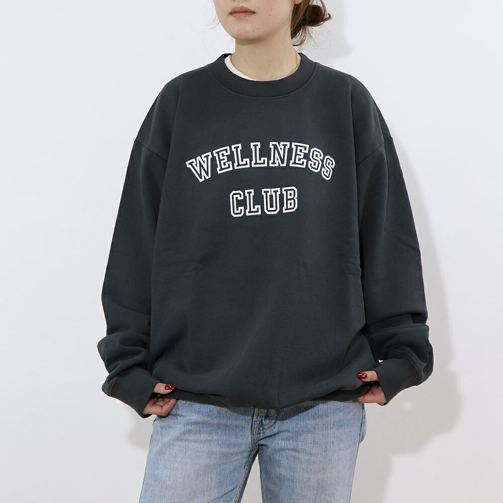 【新品】スポーティー＆リッチ Sporty＆Rich トップス スウェット・トレーナー ユニセックス グレー コットン ロゴ 長袖 オーバーサイズ 裏起毛 メンズ レディース CRAW237FB
