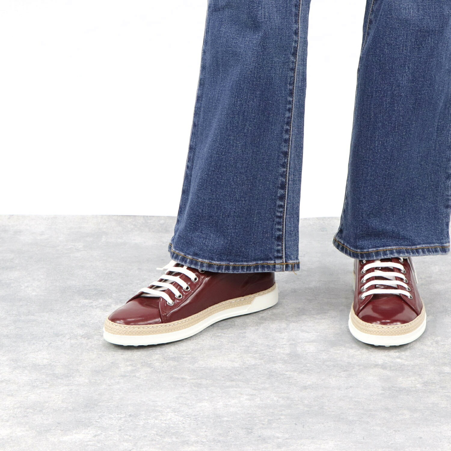 【新品】 トッズ TODS スニーカー メンズ シューズ レディース ユニセックス エスパドリーユ ローカット レッド シンプル 無地 XXW0VB0I31ZDHQ｜LE CHIEN