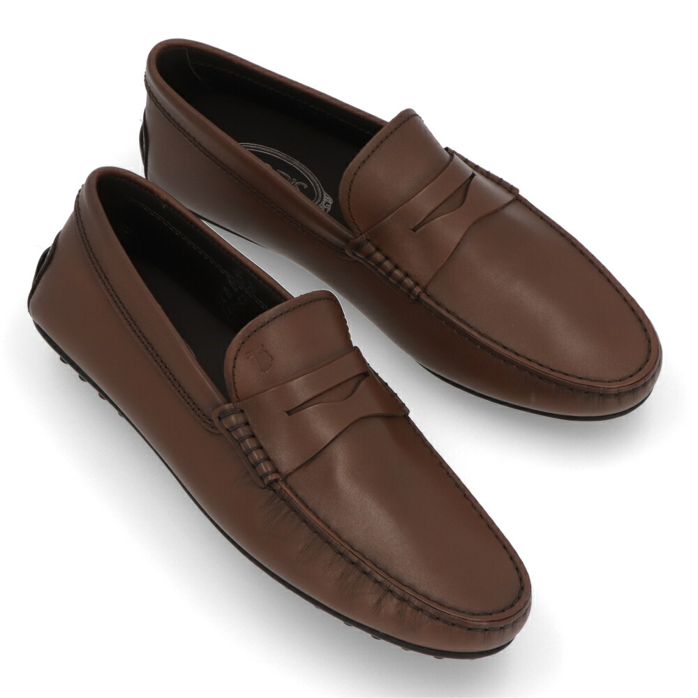 【新品】トッズ TOD'S シューズ レザーシューズ メンズ GOMMINO ブラウン スムースカーフスキン フラットシューズ ドライビングシューズ ローファー XXM42C00640D9C