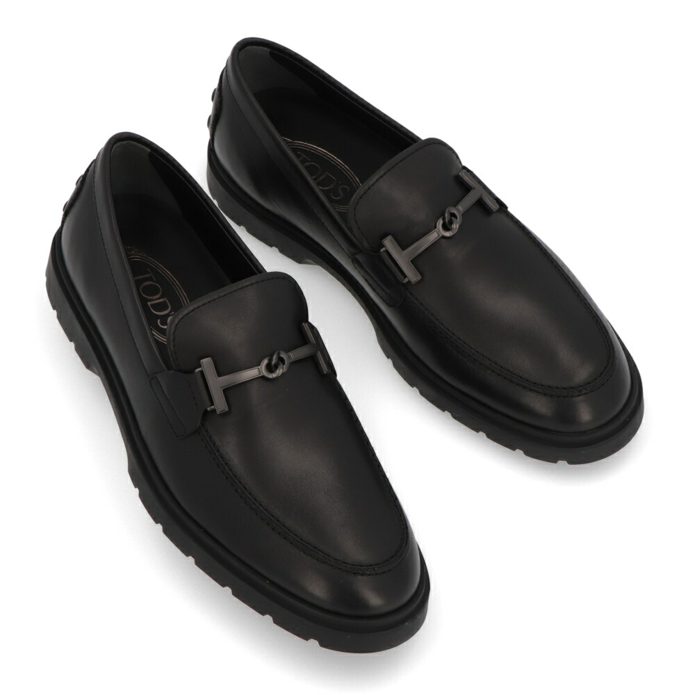 【新品】トッズ TOD'S シューズ レザーシューズ メンズ ブラック レザー ビットローファー ダブルT ローファー XXM59K0ID31N6M