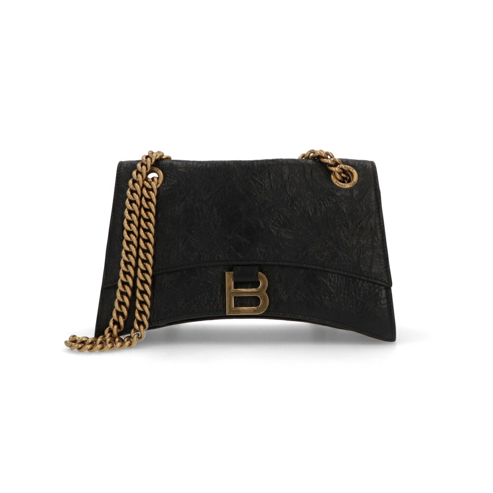 【新品】バレンシアガ BALENCIAGA バッグ ショルダーバッグ レディース クラッシュ ブラック チェーンショルダー ロゴ 781920 210IT