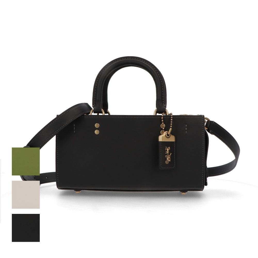 【新品】コーチ COACH バッグ ハンドバッグ レディース ローグバッグ26 ホワイト ブラック グリーン ゴールド金具 ストラップ付 CU047