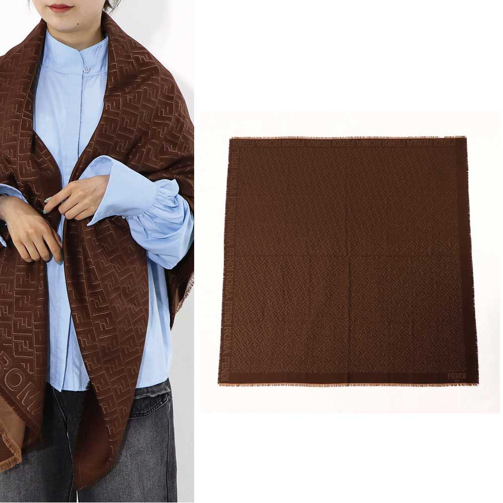 FENDI フェンディ ファーマフラー ブラウン 美品 フェンディ/マフラー/ブラウン×黒の買取実績【ブランディア】