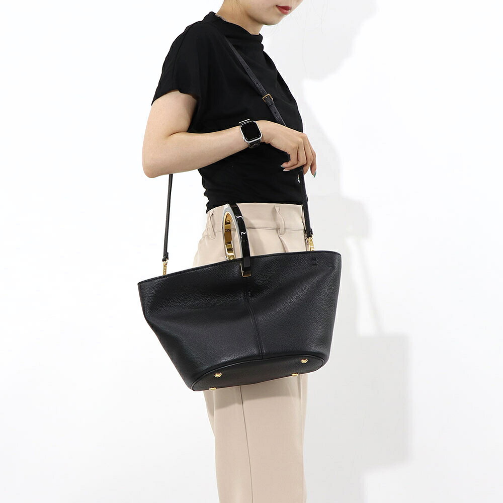 【新品】マルニ MARNI バッグ ショルダーバッグ レディース PANNIER HAND BAG ブラック カーフスキン 2Way ハンドバッグ クロスボディバッグ ロゴ ゴールド金具 SCMP0067U0 LV688 Z2N99