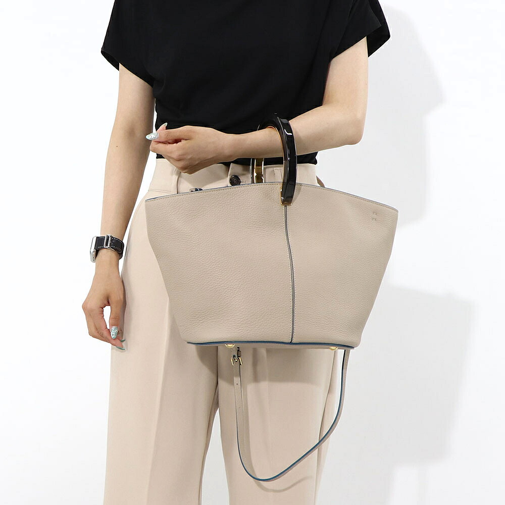 【新品】マルニ MARNI バッグ ショルダーバッグ レディース PANNIER HAND BAG ベージュ カーフスキン 2Way ハンドバッグ クロスボディバッグ ロゴ ゴールド金具 SCMP0067U0 LV688 Z2O15