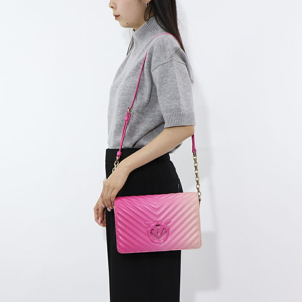 【新品】ピンコ PINKO バッグ ショルダーバッグ レディース ピンク レザー シンプル グラデーション 1P22Y4-A06R