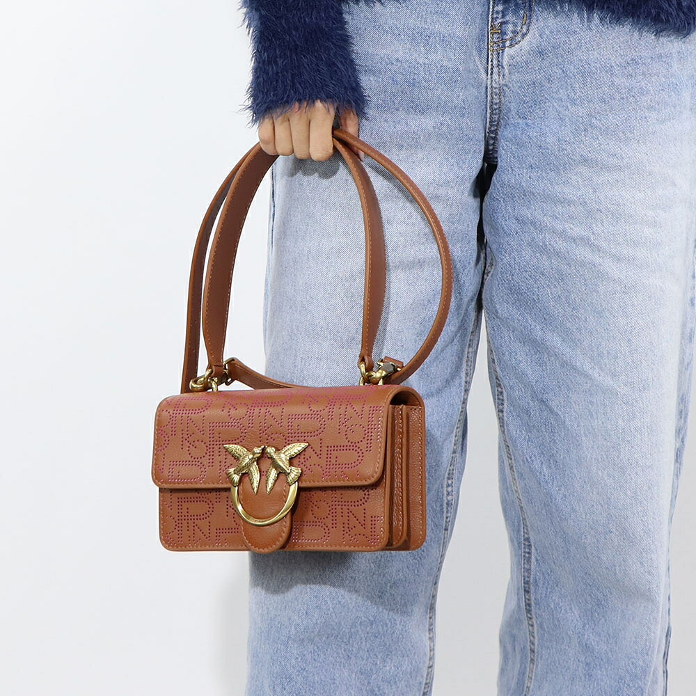 【新品】ピンコ PINKO バッグ ショルダーバッグ レディース ブラウン レザー シンプル 1P2227-Y6XX｜LE CHIEN
