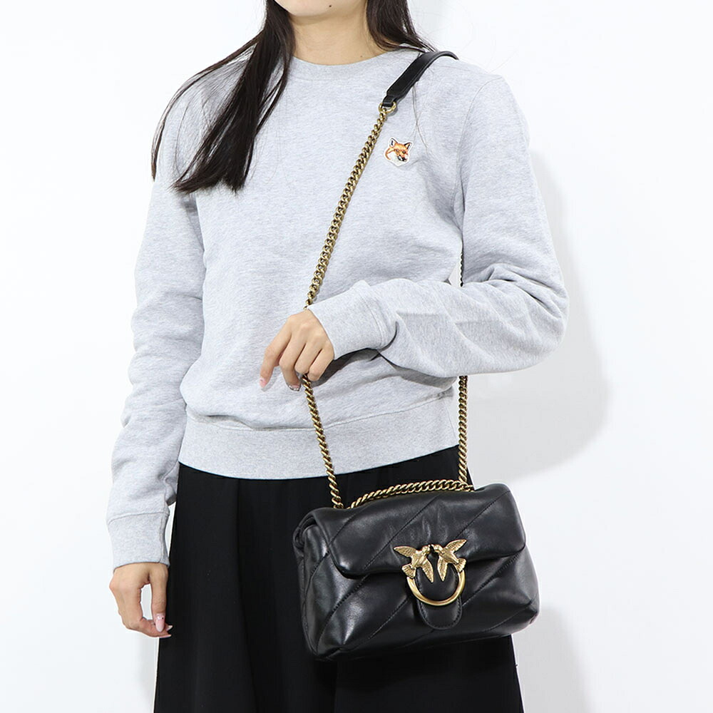【新品】ピンコ PINKO バッグ ショルダーバッグ レディース ブラック レザー シンプル キルティング 1P227K-Y6Y3