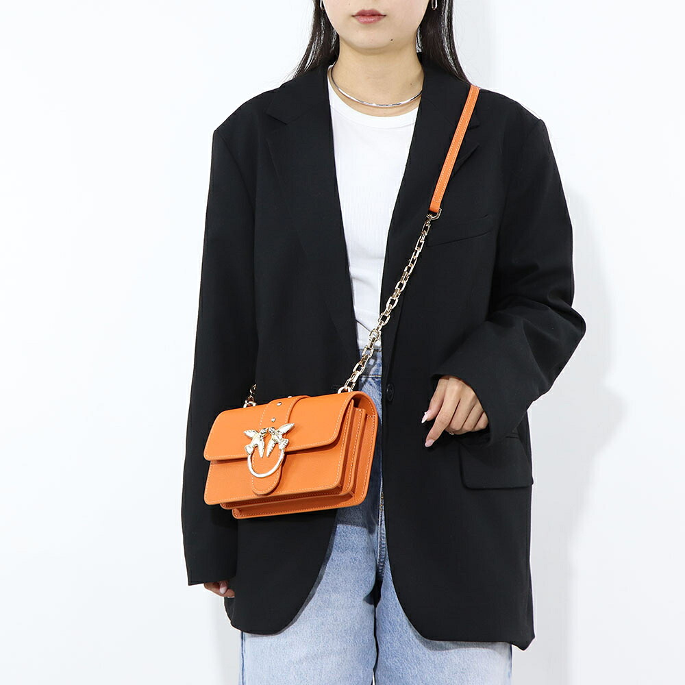 【新品】ピンコ PINKO バッグ ショルダーバッグ レディース オレンジ レザー シンプル 1P21M0-Y65Z