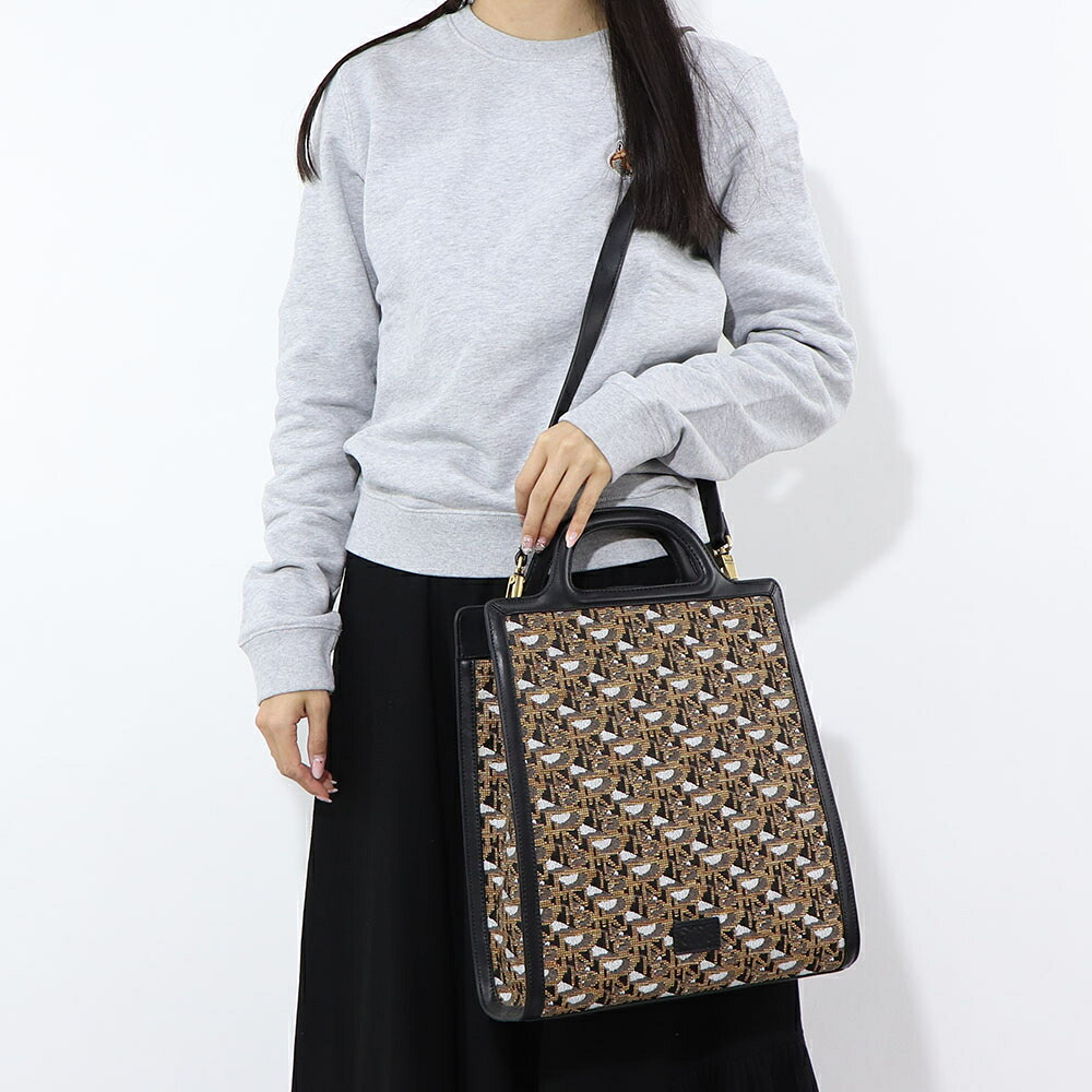 【新品】ピンコ PINKO バッグ ハンドバッグ レディース ブラウン ブラック ロゴ 2way ショルダーバッグ 1P22LQ-Y7TG