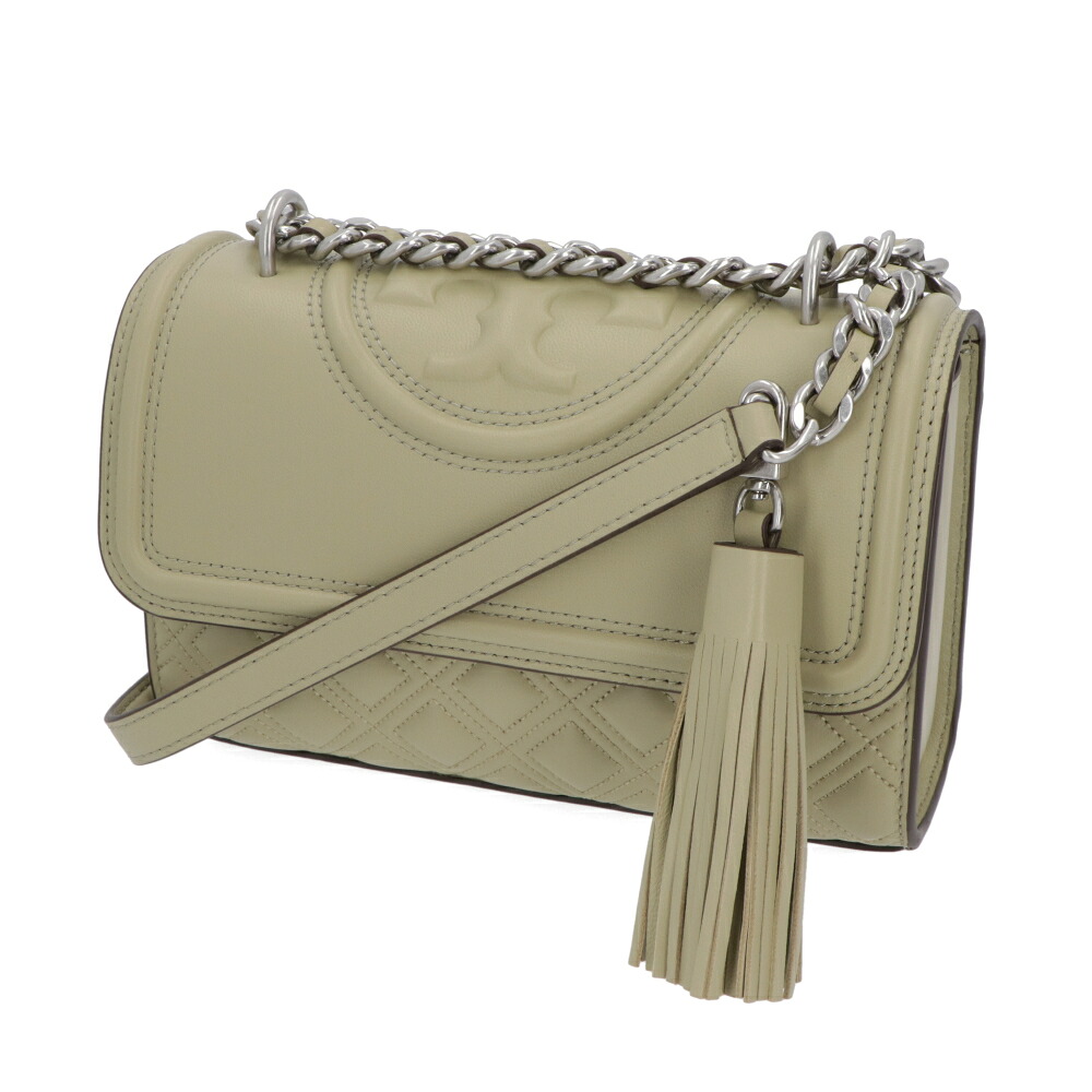 【新品】トリー バーチ Tory Burch バッグ ショルダーバッグ レディース FLEMING SMALL CONVERTIBLE SHOULDER BAG オリーブ カーフレザー チェーンバッグ ミニバッグ クロスボディ 75576
