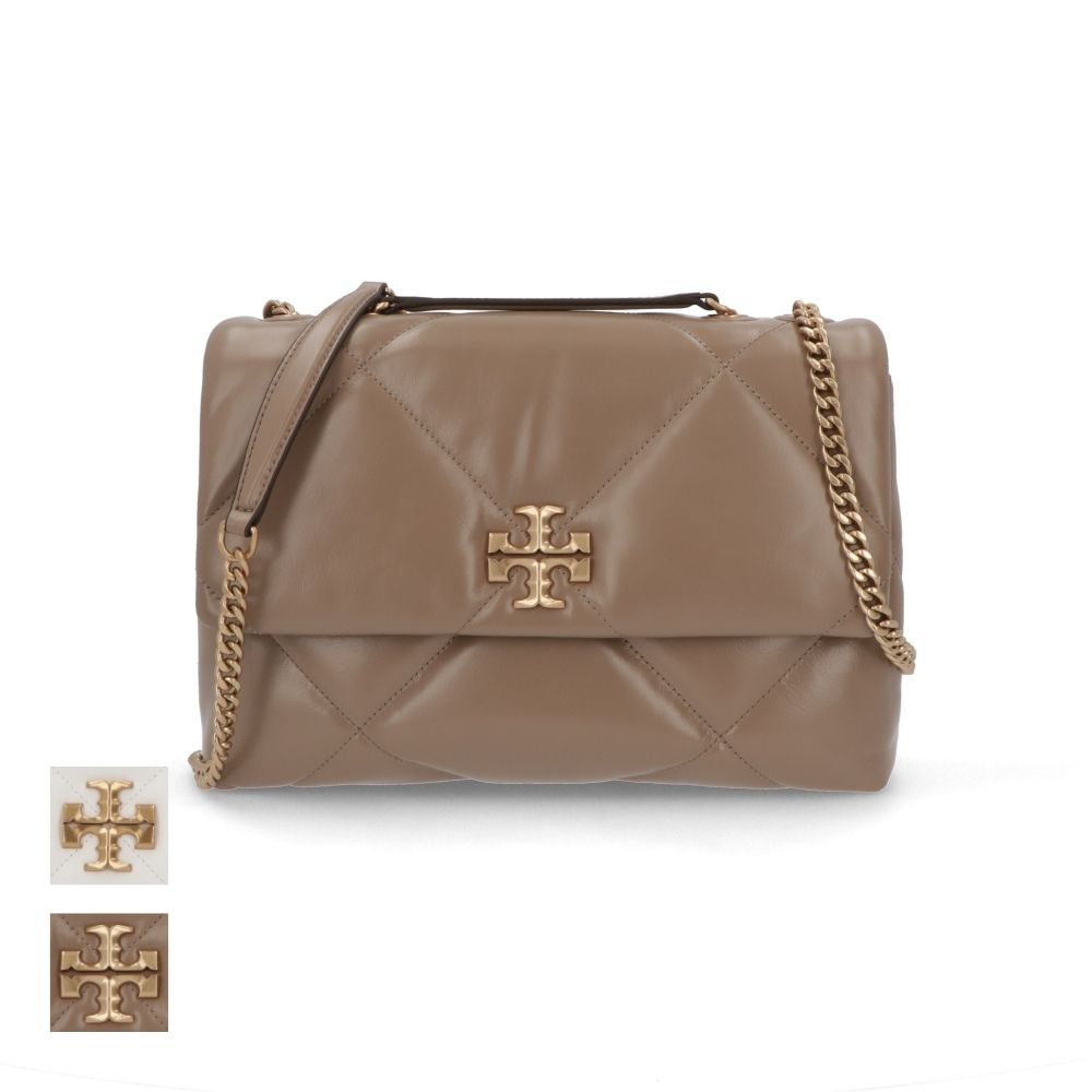 【新品】トリー バーチ Tory Burch バッグ ショルダーバッグ レディース ホワイト モカベージュ カーフレザー キルティング チェーンバッグ 154704