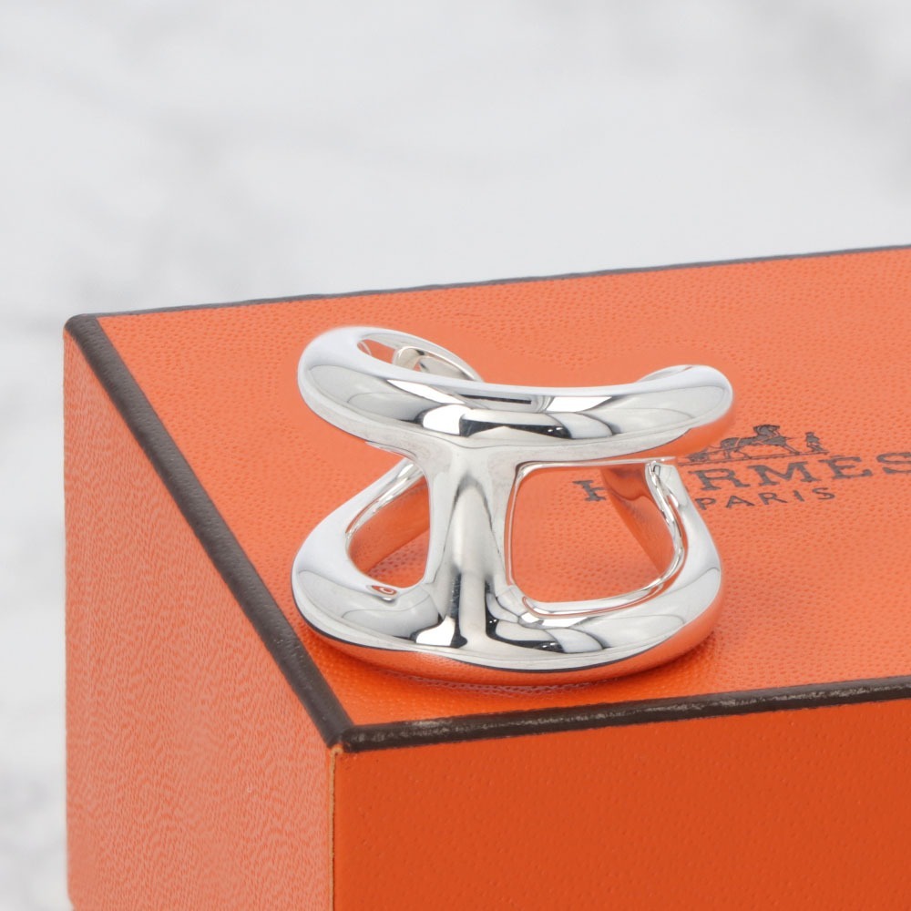 美品 HERMES エルメス オスモズ GM 59 シルバーリング 指輪 リマ 美品 HERMES エルメス オスモズ GM 59 シルバーリング 指輪 リマ