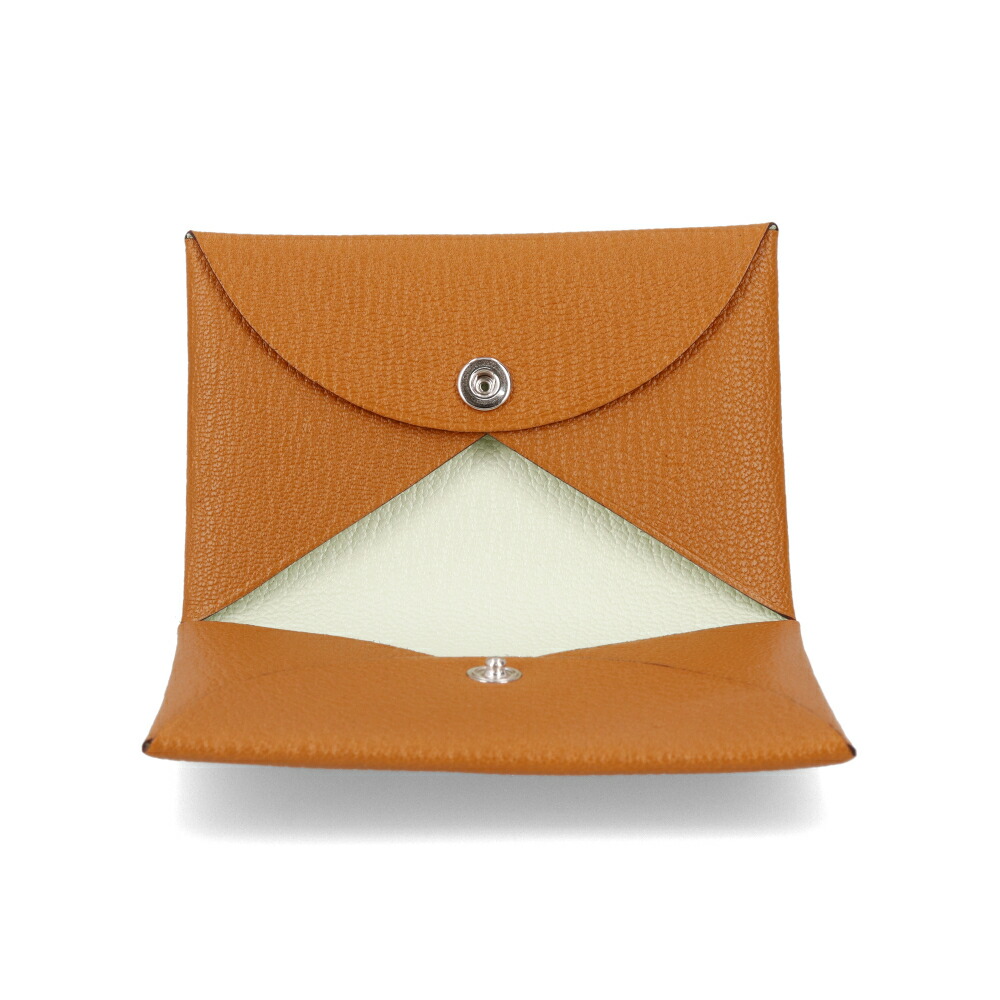 財布・ケース エルメス HERMES キャラメル カルヴィ シェーブル 財布
