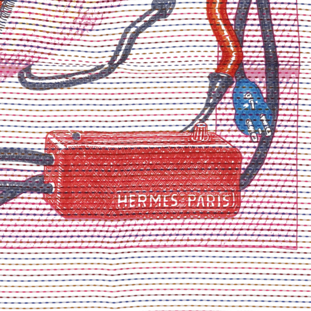 エルメス HERMES カレ70 スカーフ VERT シルク BLANC ROSE マフラー