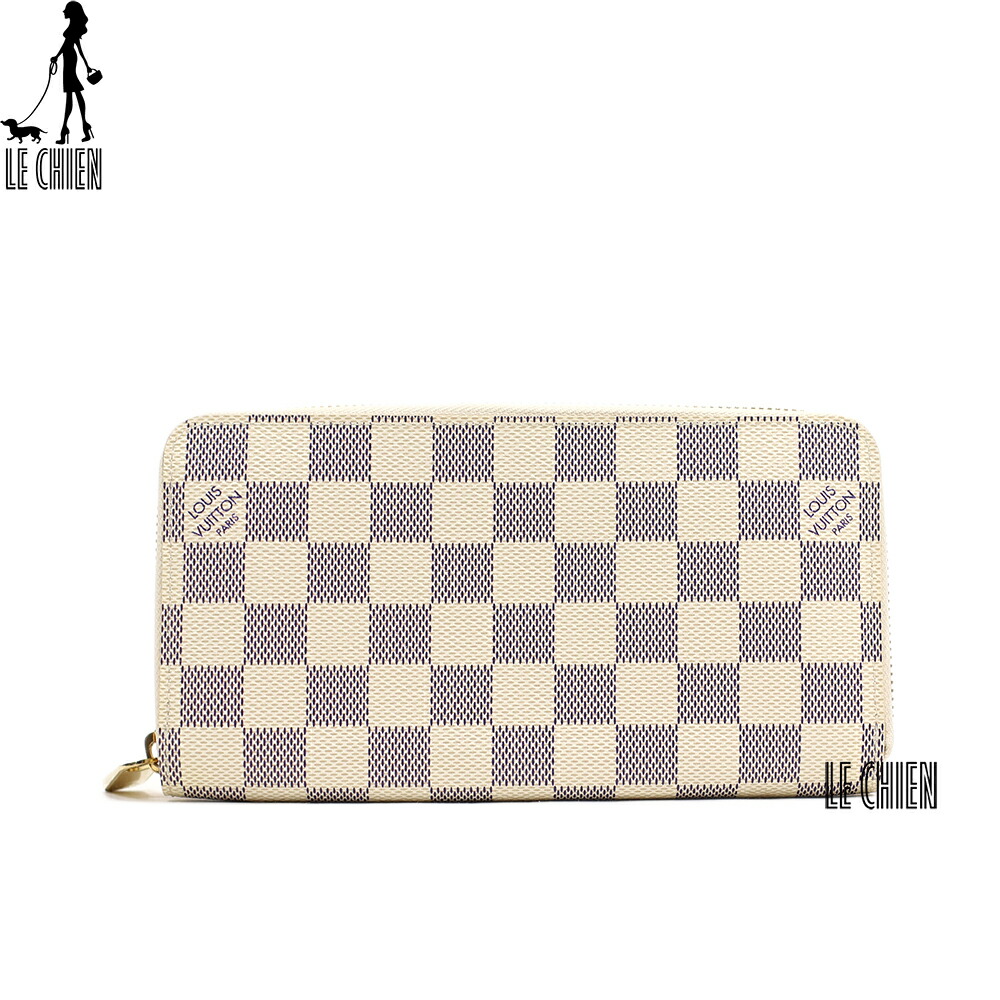 中古 Louis Vuitton ルイ ヴィトン N ジッピーウォレット ダミエ アズール 長財布 美品 Tajikhome Com