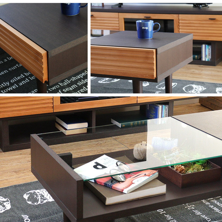 リビングテーブル センターテーブル 100 ローテーブル 高級感 無垢 収納 モダン おしゃれ 日本製 完成品 北欧 木製