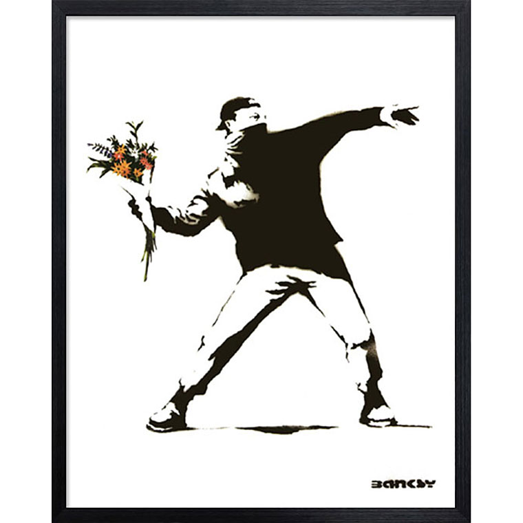 楽天市場 バンクシー Banksy ポスター アートパネル 絵画 インテリア アートポスター 壁掛け アートフレーム タペストリー プリントポスター デザイナー おしゃれ シンプル モダン Iba Easyファニチャー