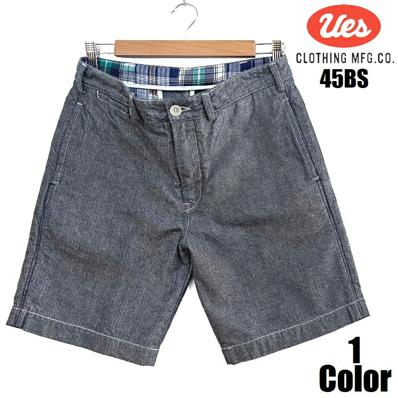 ウエス オックスバミューダショーツ UES EASY NAVY 45BS ハーフパンツ 国産 日本製 メンズ アメカジ 送料無料