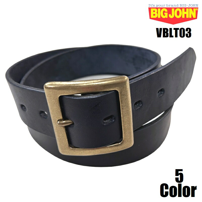 ビッグジョン '4mm'姫路レザーベルト BIG JOHN VBLT03 EASY NAVY 国産 日本製 ジーンズ メンズ アメカジ 送料無料 9,438円