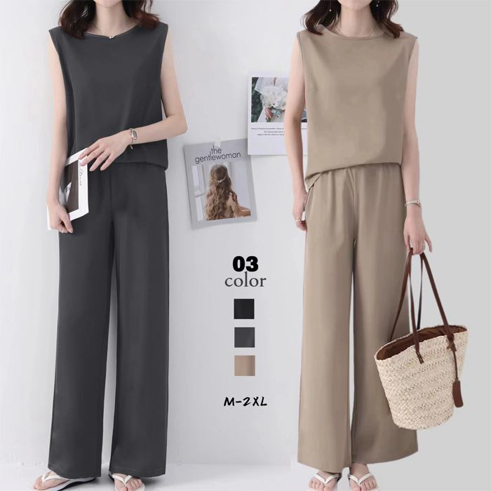 楽天市場】セットアップ レディース 2点セット 夏 春 無地