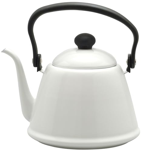 野田琺瑯 (Nodahoro) ドリップケトル 2L ホーロー ガス火/IH対応 細口 日本製 ホワイト DK-200W 送料無料