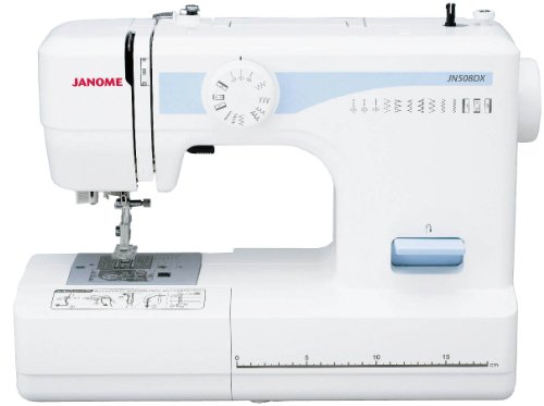 ジャノメ JANOME 電動ミシン 「両手が使えるフットコントローラータイプ」 JN508DX 送料無料 14,924円