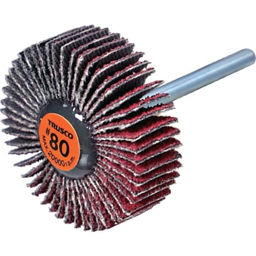 TRUSCO セラミックフラップホイール 軸径3mm #80 外径30×幅10×軸長30 (10個入) TCF3010-CE-80 送料無料