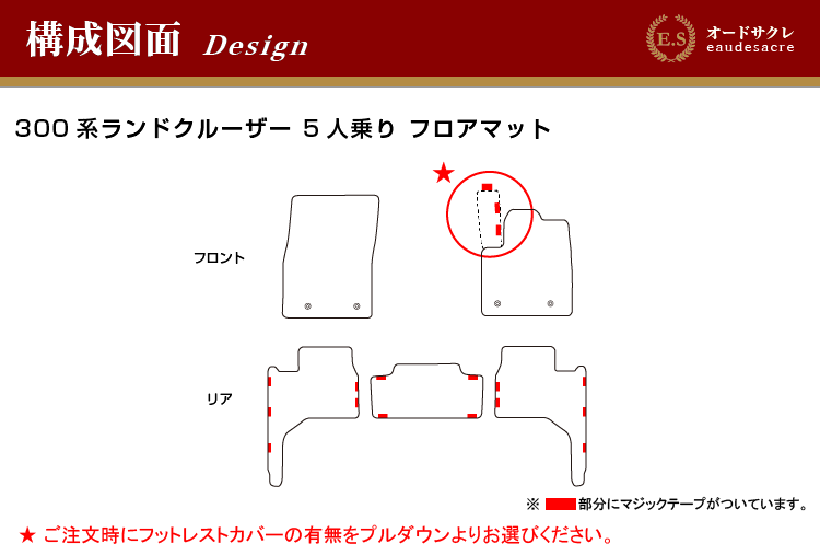 超美品の トヨタ 新型ランドクルーザー 300系 5人乗り 2列シート フロアマット 純正仕様 内装 パーツ カスタム アクセサリー  tudosobrecoluna.com.br