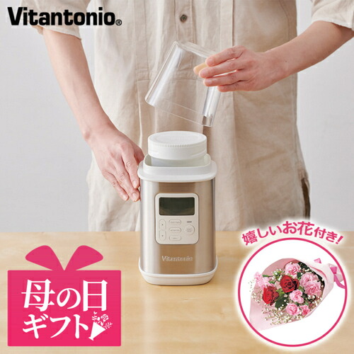 ビタントニオ(Vitantonio) VYG60W ヨーグルトメーカー ホワイト 母の日　バラとスプレーカーネーションの花束