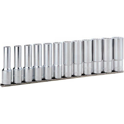 ＴＯＮＥ トネ HDL412 ディープソケットセット 12角･ホルダー付 12pcs HDL412｜イーベストPC・家電館
