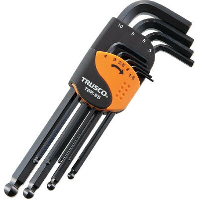 【対象ショップ限定 先着フラッシュクーポン】トラスコ中山 TBR-16S ボールポイント六角棒レンチセット 標準タイプ 16本入 TBR16S