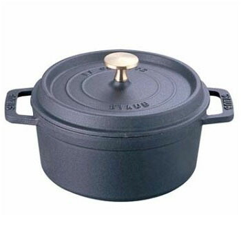 ストウブ staub ピコ ココット ラウンド IH対応 両手鍋 24cm 40500-241 ブラック 40500-241｜イーベストPC・家電館