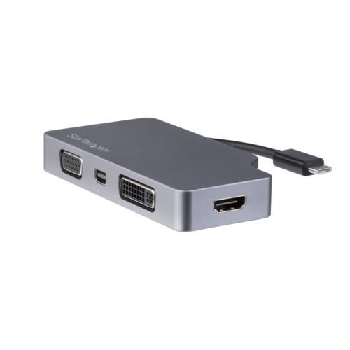 StarTech スターテック CDPVDHDMDPSG スペースグレー USB-Cアダプタ VGA/DVI/HDMI/mDP 4K CDPVDHDMDPSG