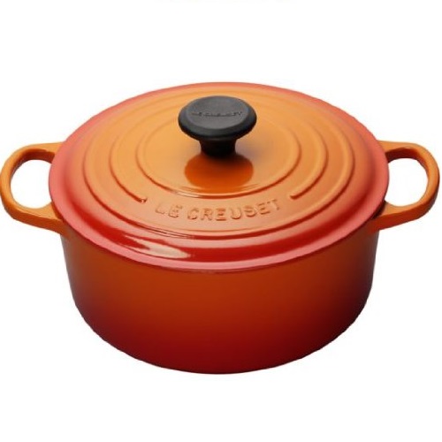 ル・クルーゼ LE CREUSET シグニチャー ココット･ロンド 24cm オレンジ 0024147211914