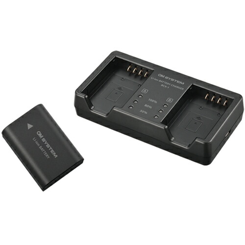 OM SYSTEM SBCX-1 リチウムイオン充電池とバッテリー充電器セット SBCX1 16,296円