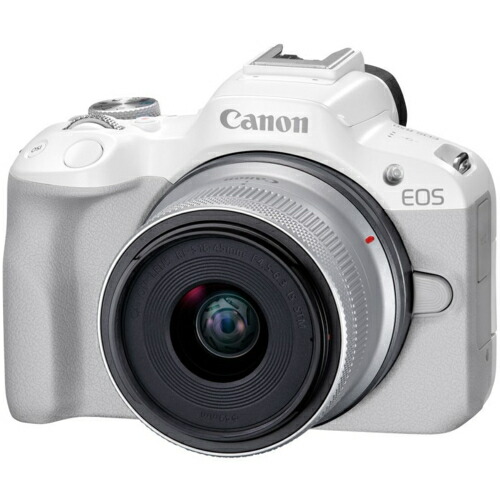 CANON キヤノン EOS R50 RF-S18-45 IS STM レンズキット ホワイト APS-C ミラーレス一眼カメラ EOSR50L1845ST|イーベストPC・家電館