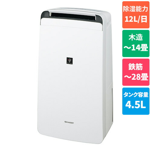 【3/18までの限定価格】新品　SHARP CV-R120-W 衣類乾燥除湿機 楽天市場】シャープ SHARP CV-R120-W コンプレッサー式衣類乾燥除湿機