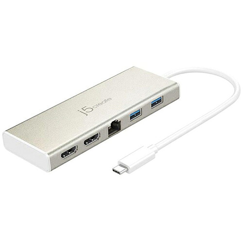 j5create ジェイファイブ クリエイト JCD381 シャンパンゴールド USB Type-C Dual HDMI ミニドック JCD381